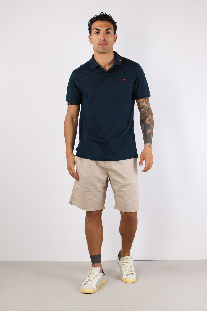 Polo Jersey Lino Navy Blue