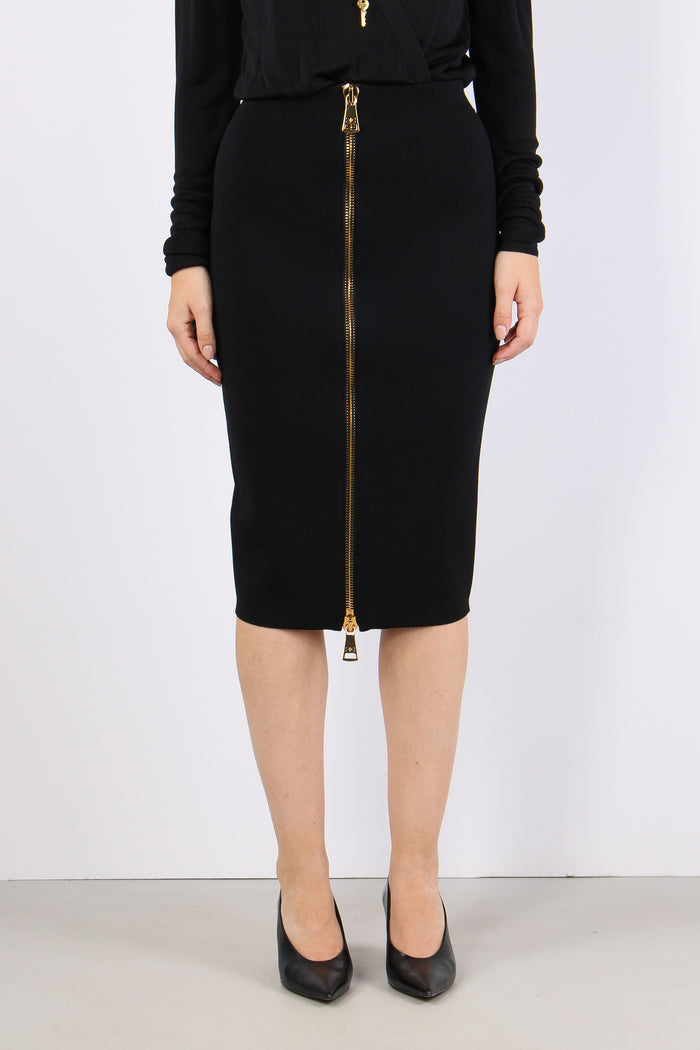 Lounguette Maglia Maxi Zip Nero-2