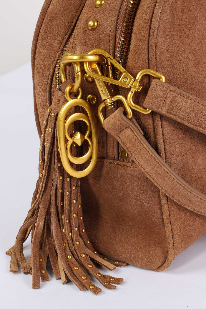 Bauletto Camoscio Frange Cuoio-6