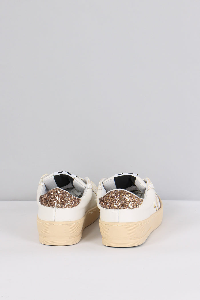 Sneakers Enjoy Star Glitter Bianco/oro-3