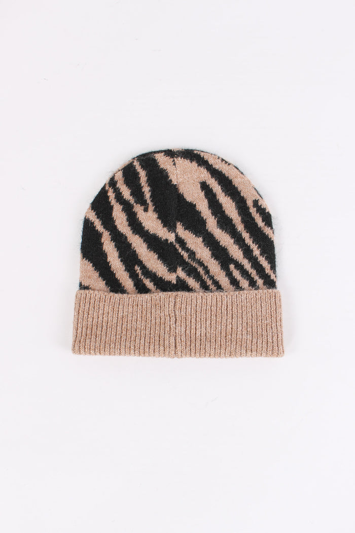 Cuffia Zebra Nero/cammello-2