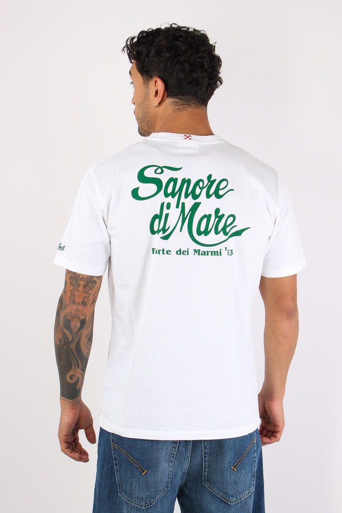 T-shirt Stampa Scritta Bianco-3