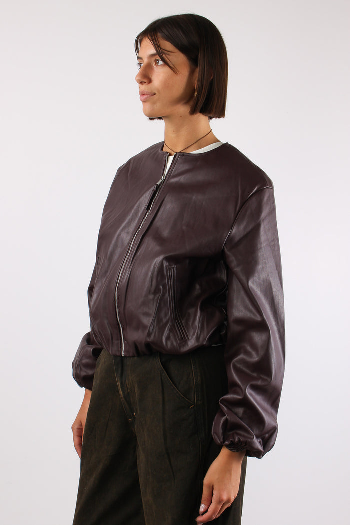 Bomber Ecopelle Chocolate Bean-3