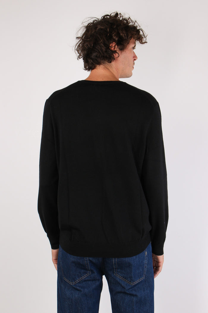Maglia Girocollo Polsino Cosa Polo Black-4