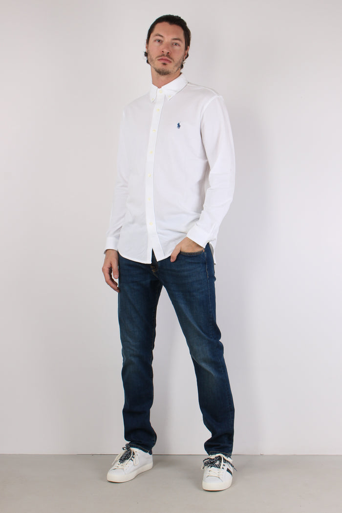 Camicia Twill Cotone Leggero White-4