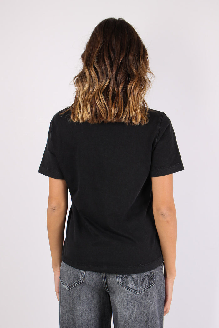 Dominga T-shirt Jersey Delave Nero Caviale-4