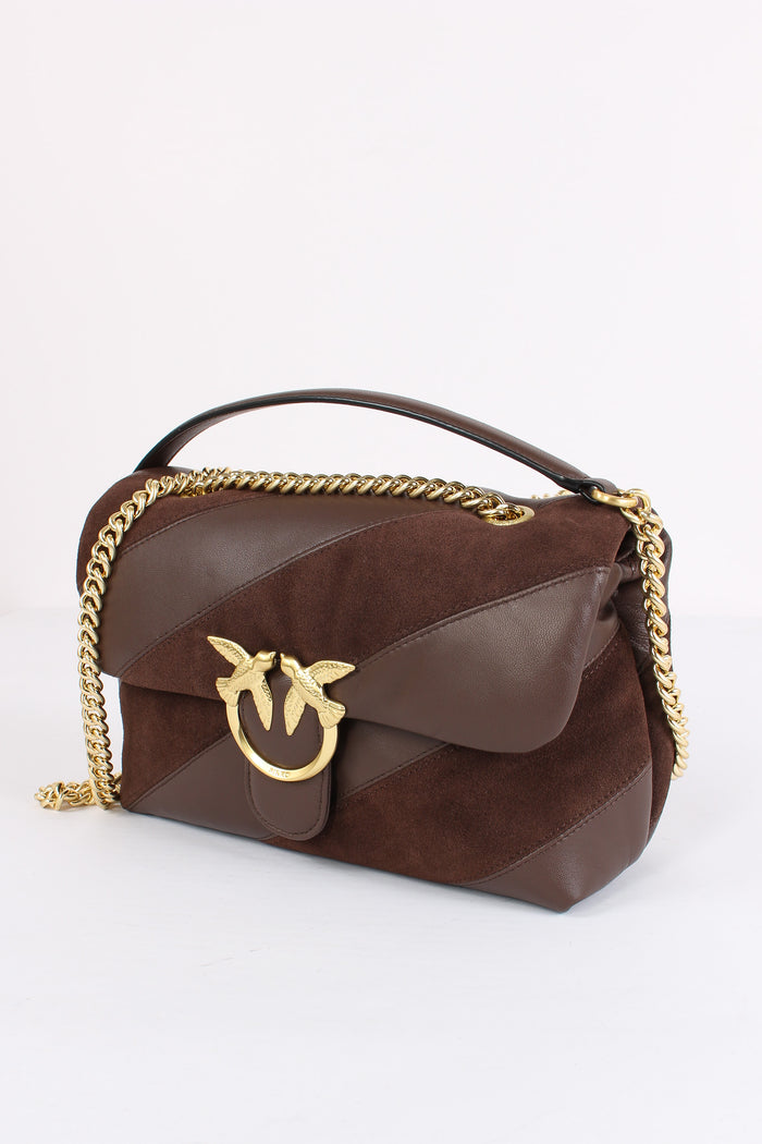Tracolla  Love Puff Suede Marrone/castagna-4