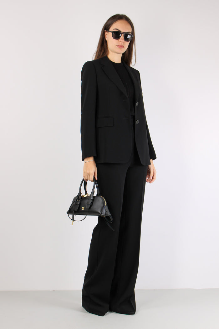 Alabama Pantalone Zampa Cady Nero-5