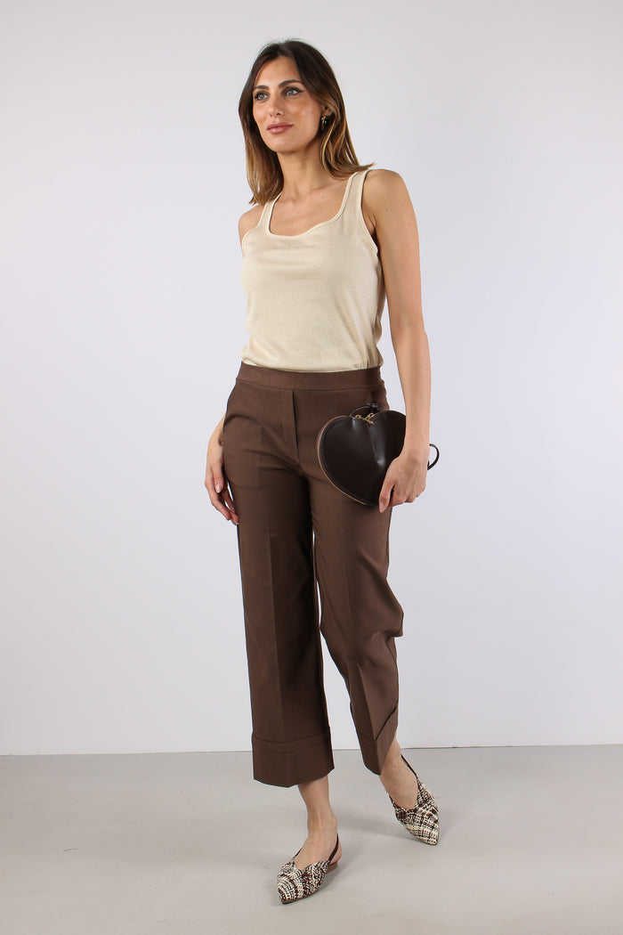 Pantalone Cropped Bengalina Moro-5