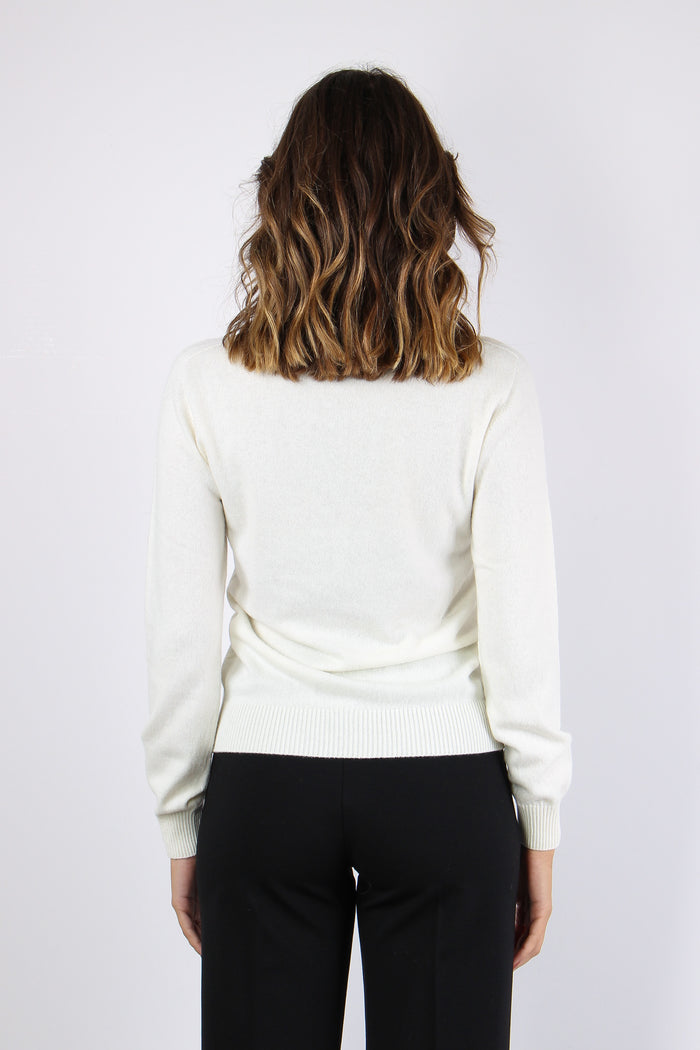 Maglia Misto Cachemire Latte-4