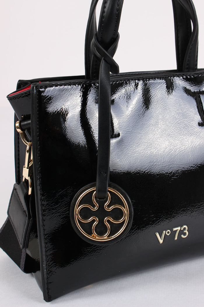 Blake Mini Shopping Vernice Nero-6
