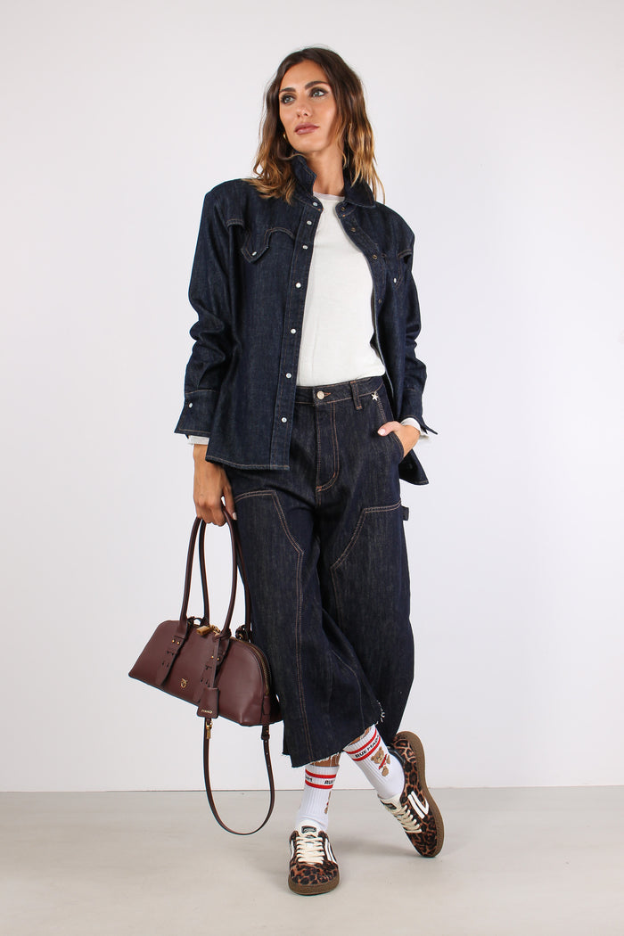 Camicia Denim Denim Scuro-5