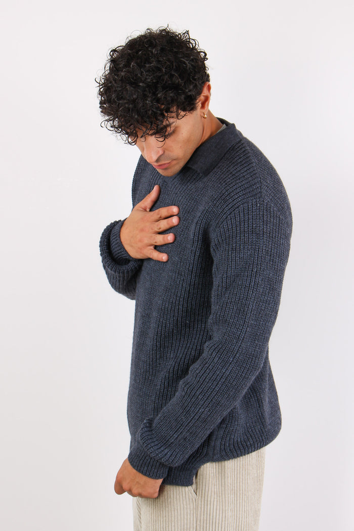 Maglia Polo Over Blu-7