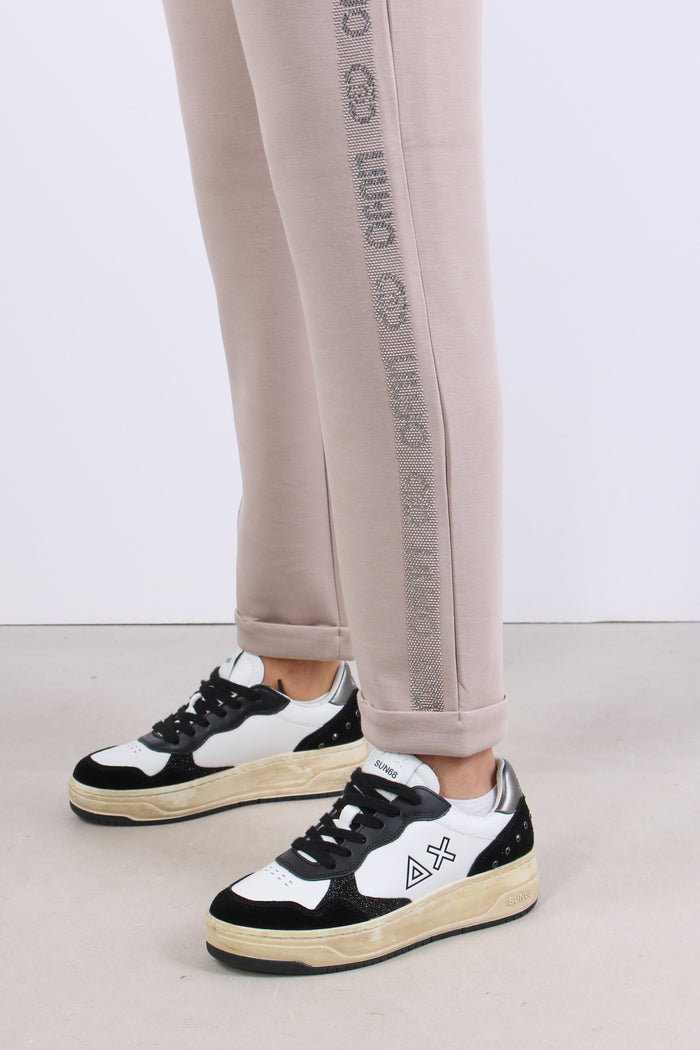 Pantaloni Modal Banda Strass Champagne-7