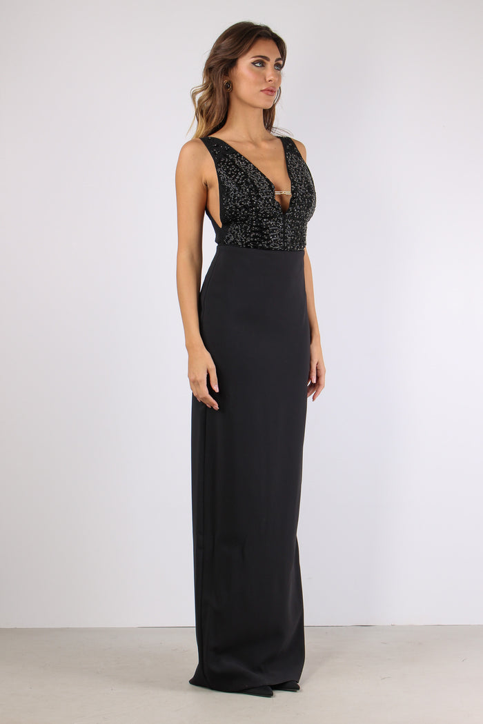 Abito Scavo V Smanicato Nero-6