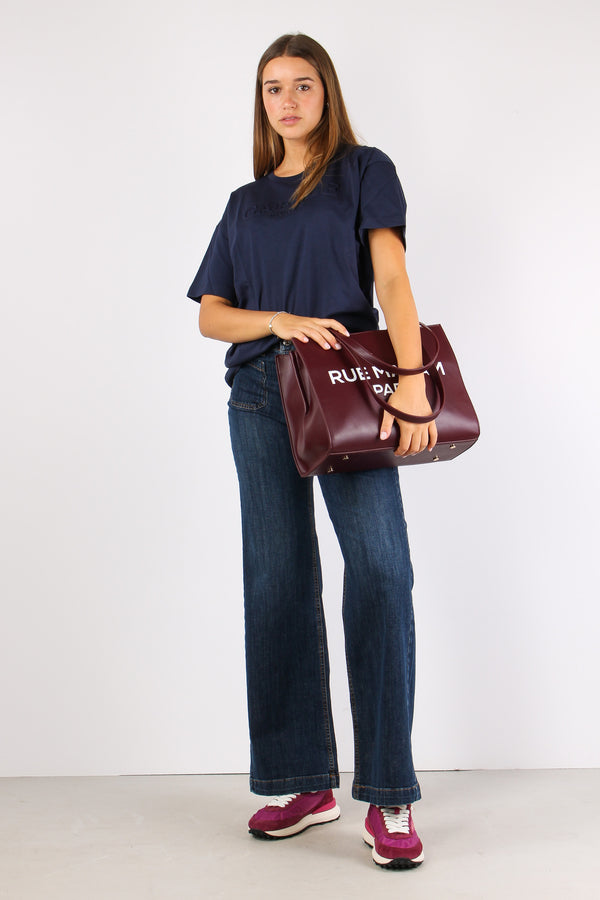 T-shirt Logo 3d Blu Scuro