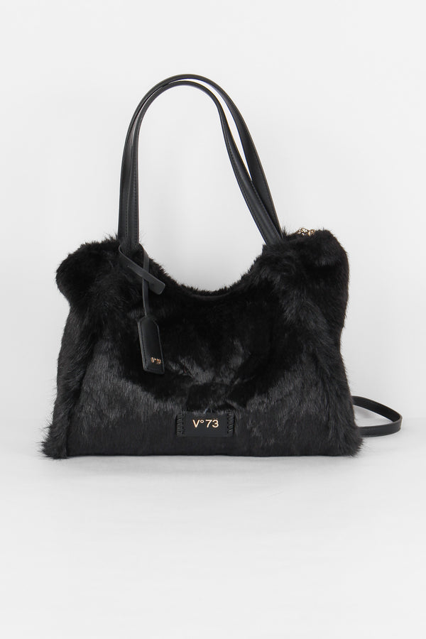 Smeraldo Maxi Shopping Ecopelliccia Nero