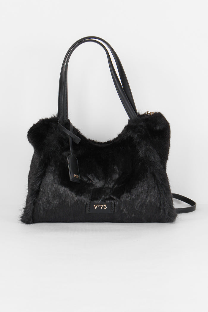 Smeraldo Maxi Shopping Ecopelliccia Nero
