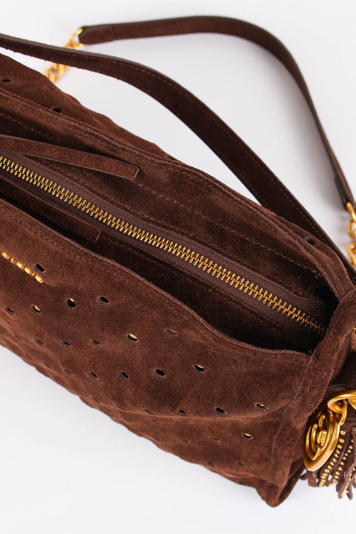 Hobo Camoscio Borchie Dark Brown-4