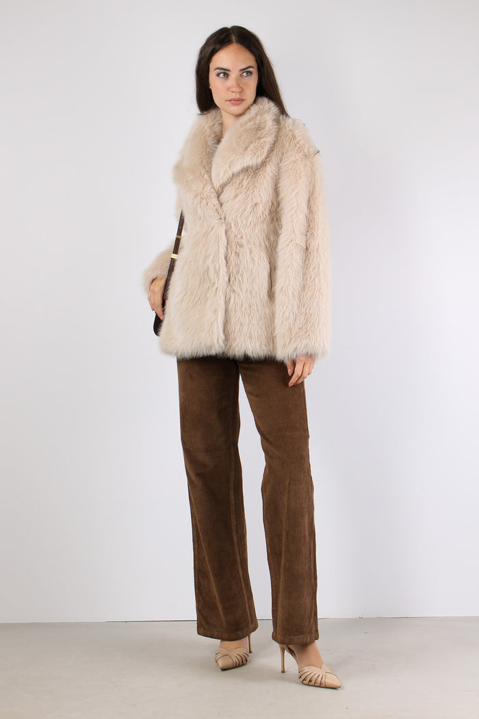 Penny Ecopelliccia Corta Doppi Off White-5