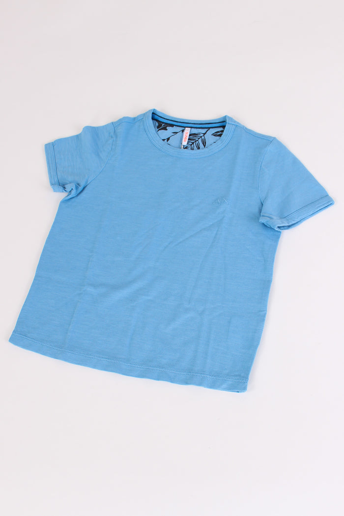 T-shirt Cotone Fiammato Avio-4