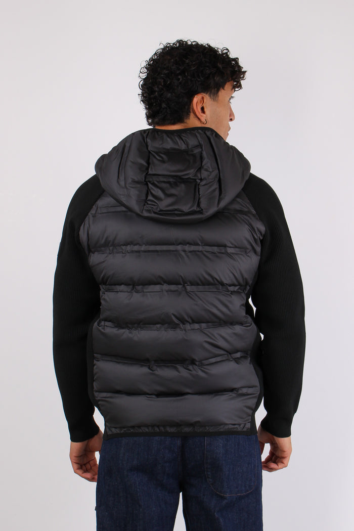 Giubbotto Bimateriale Nero-6