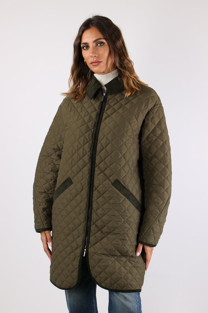 Margareth Parka Trapuntato Militare-2