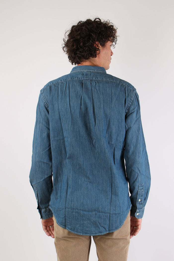 Camicia Oxford Effetto Denim Denim-4