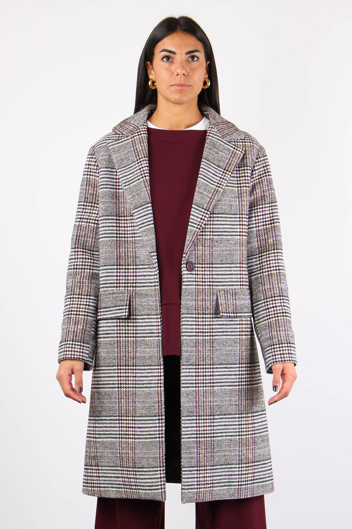 Cappotto Ovetto Check Grigio/vino-7