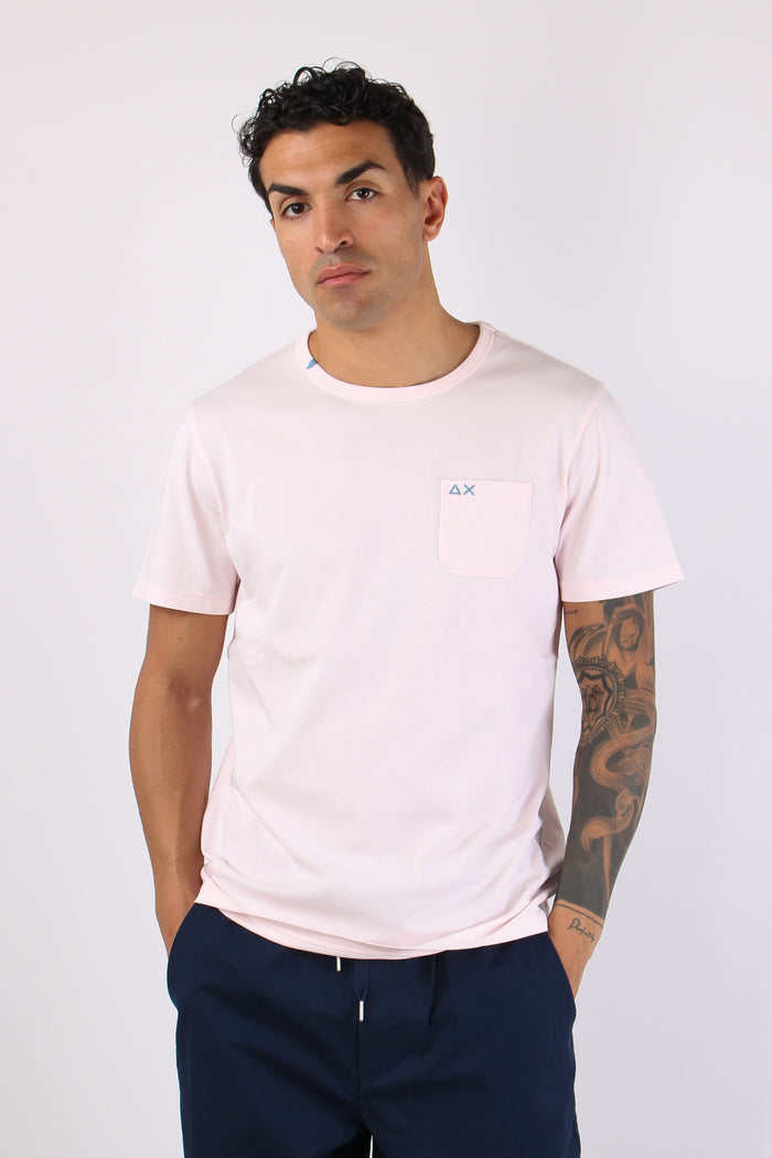 T-shirt Cotone Taschino Rosa-2
