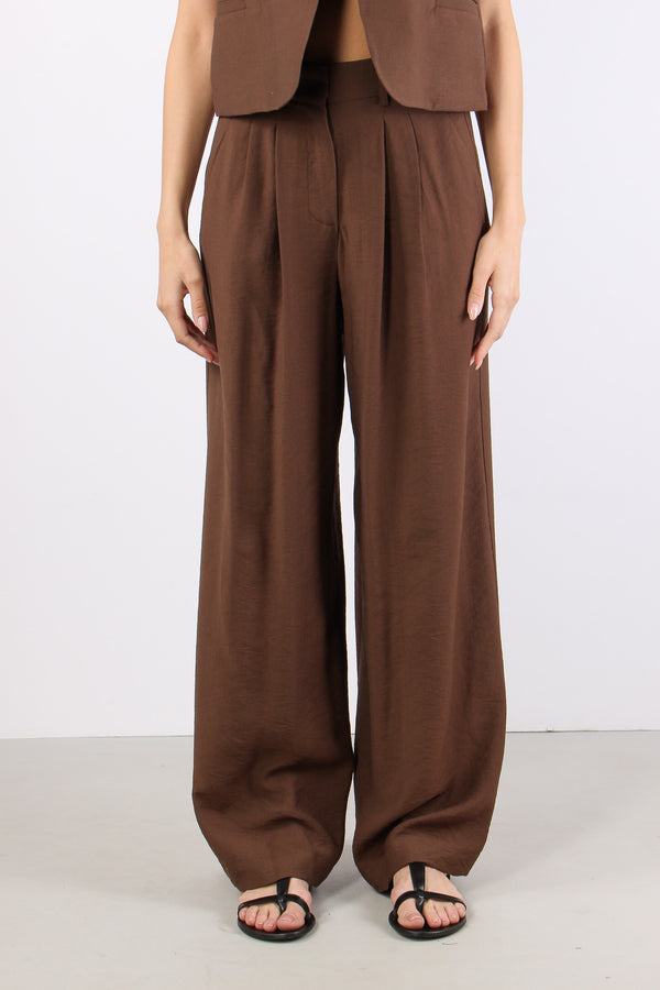 Pantalone Elastico Bottoni Moro-2