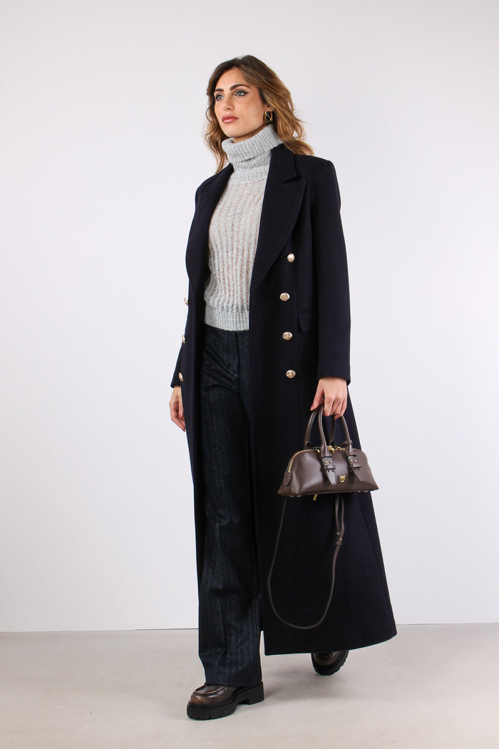 Teres Cappotto Doppiopetto Total Blu-7