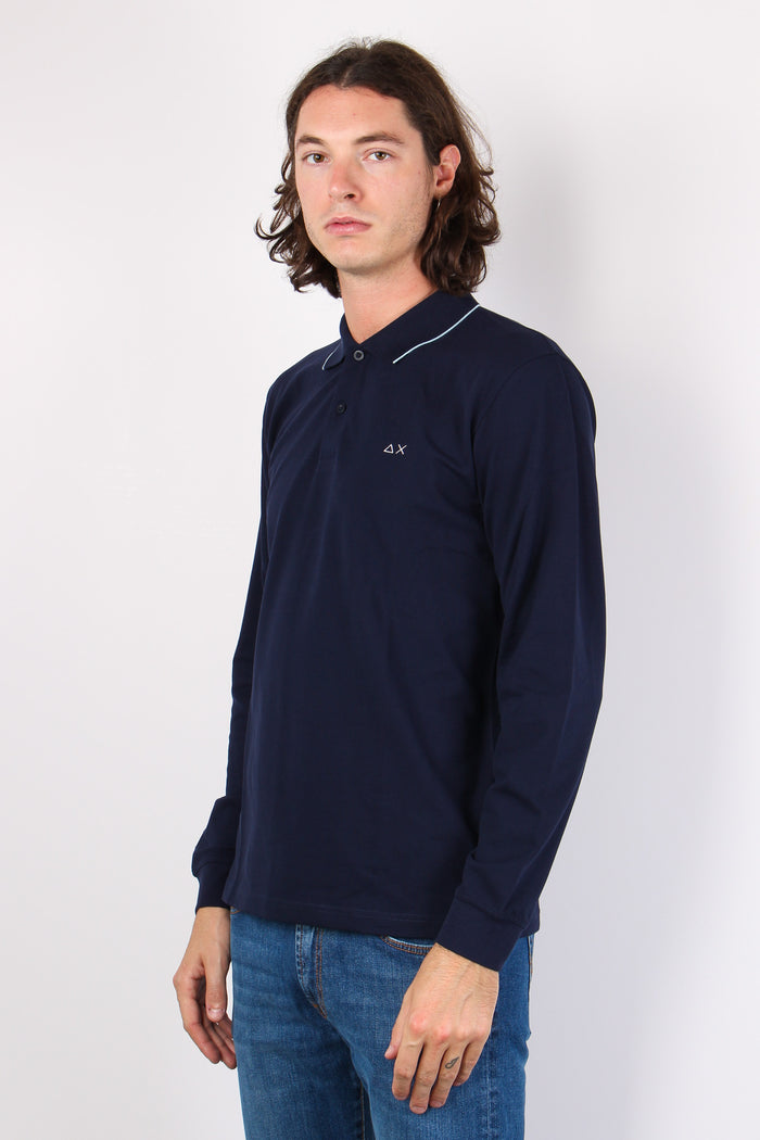 Polo Profilo Sottile Navy Blue-5