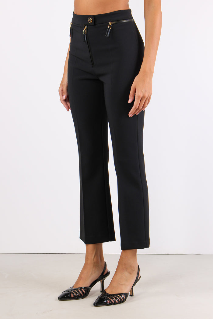 Pantalone Trombetta Zip Nero-3