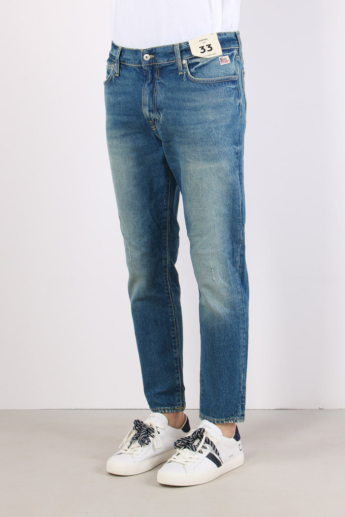 Denim Relaxed Tapared Fit Denim Medio-5