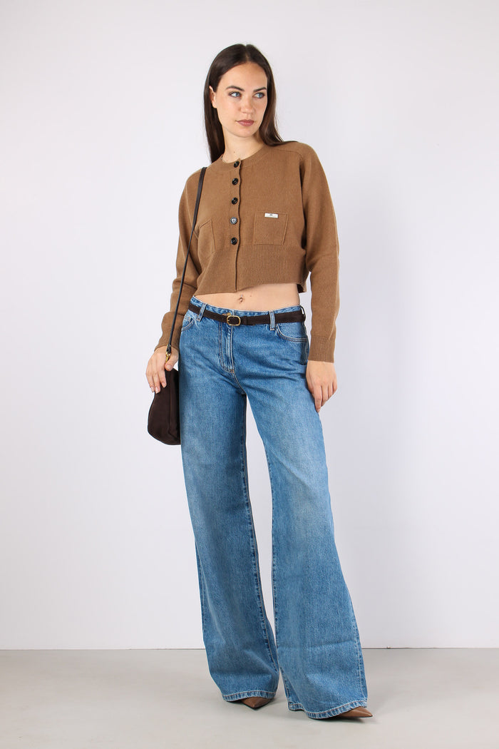 Denim Palazzo Cintura Blu Vintage