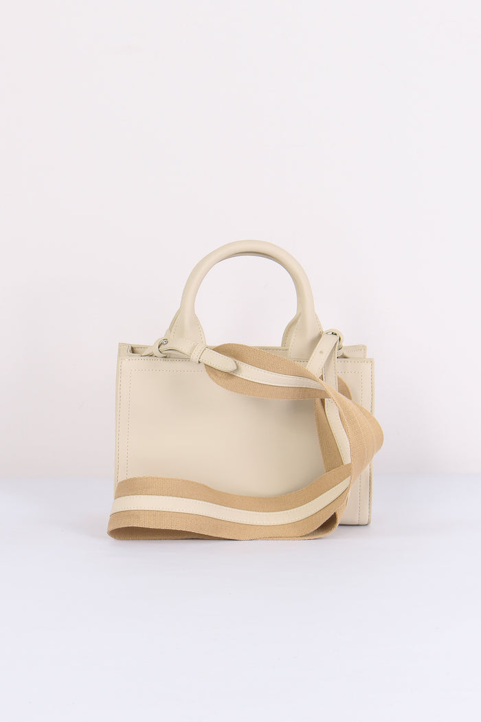Mini Shopping Rigida Lettering Avorio-3
