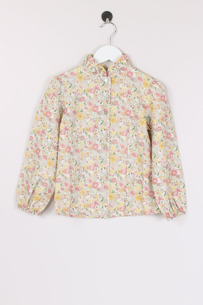 Camicia Fantasia Fiori Cipria