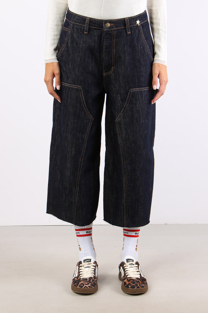 Bermuda Denim Work Denim Scuro-2