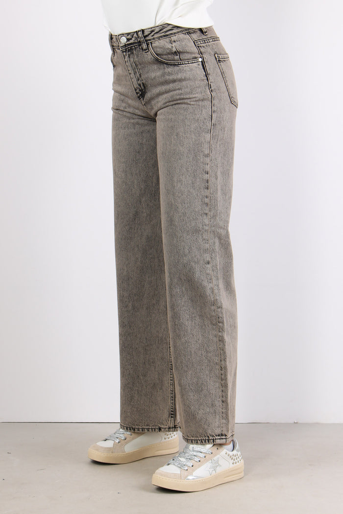 Denim Palazzo Vita Regolare Tortora-5