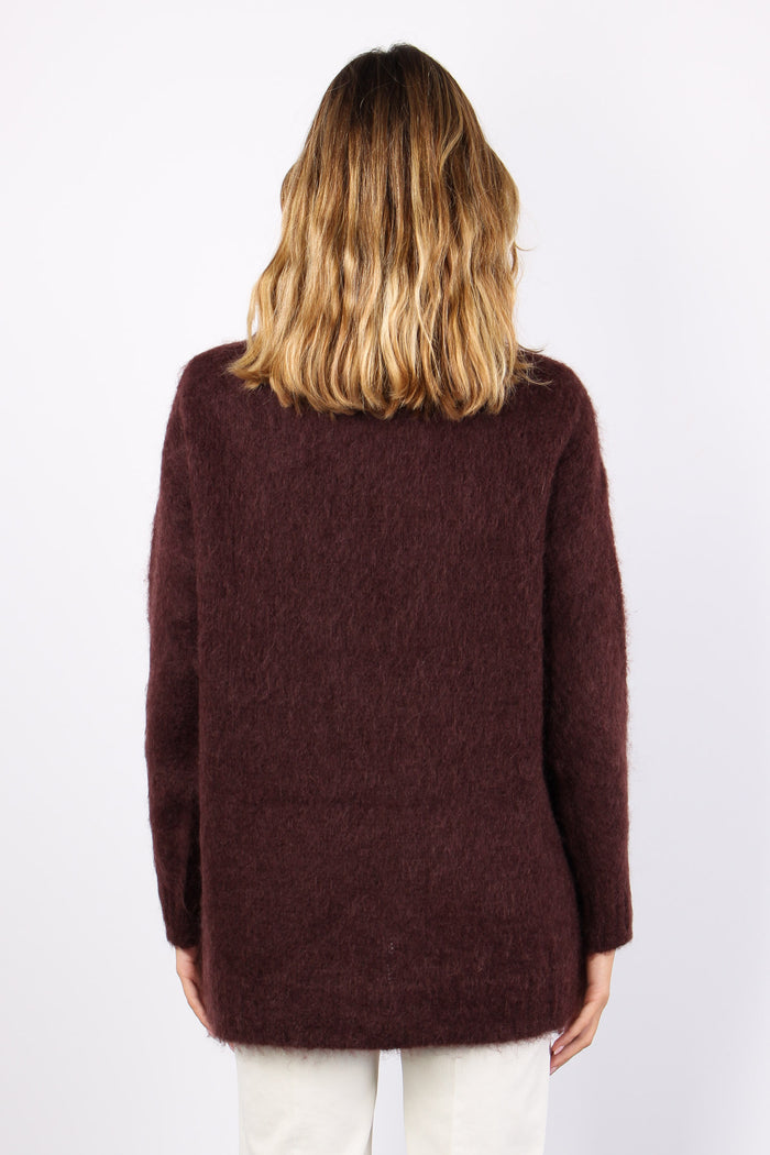 Maglia Over Mohair Cioccolato-3