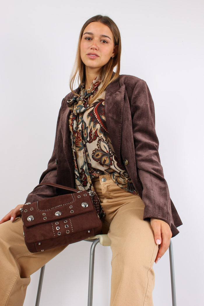 Camicia Fiocco Viscosa Fantasi Ottanio/bordeaux-2