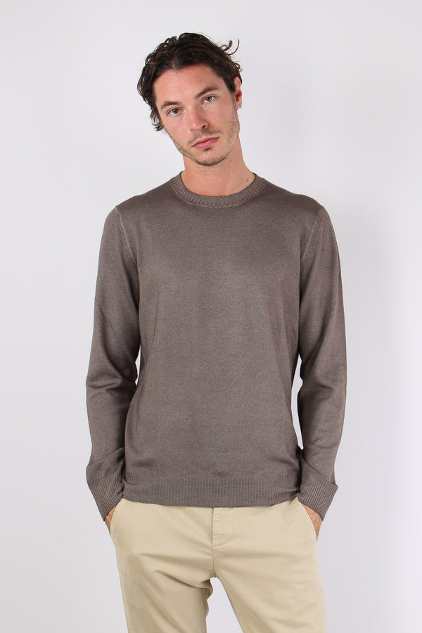 Maglia Lana Effetto Lavato Noce