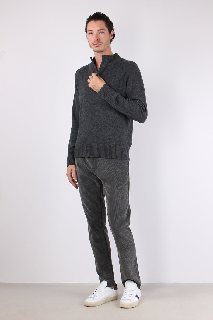 Collo Alto  Cotone Dark Grey-4