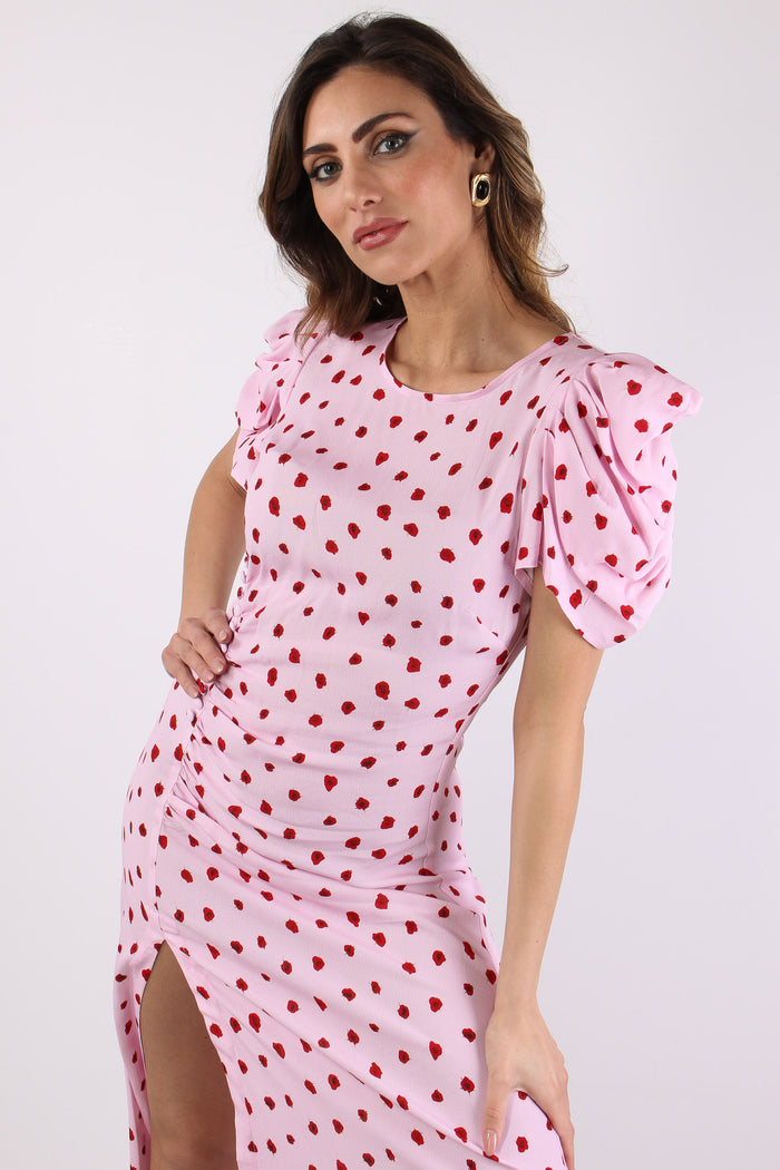 Abito Spalla Arriccio Rosa-8