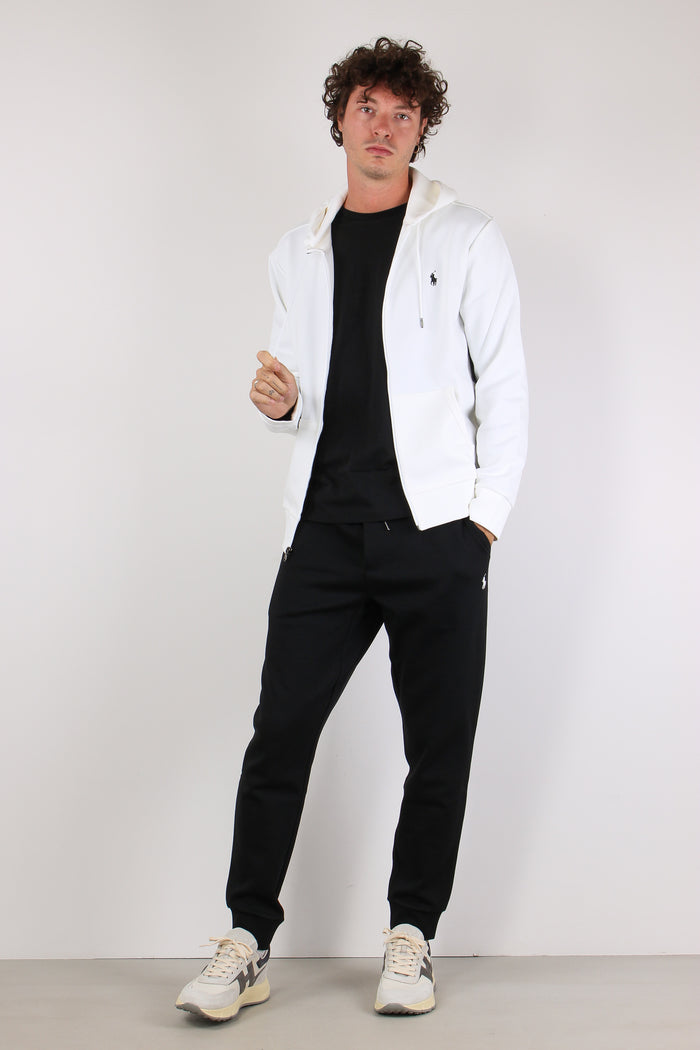 Felpa Zip Cappuccio White-5