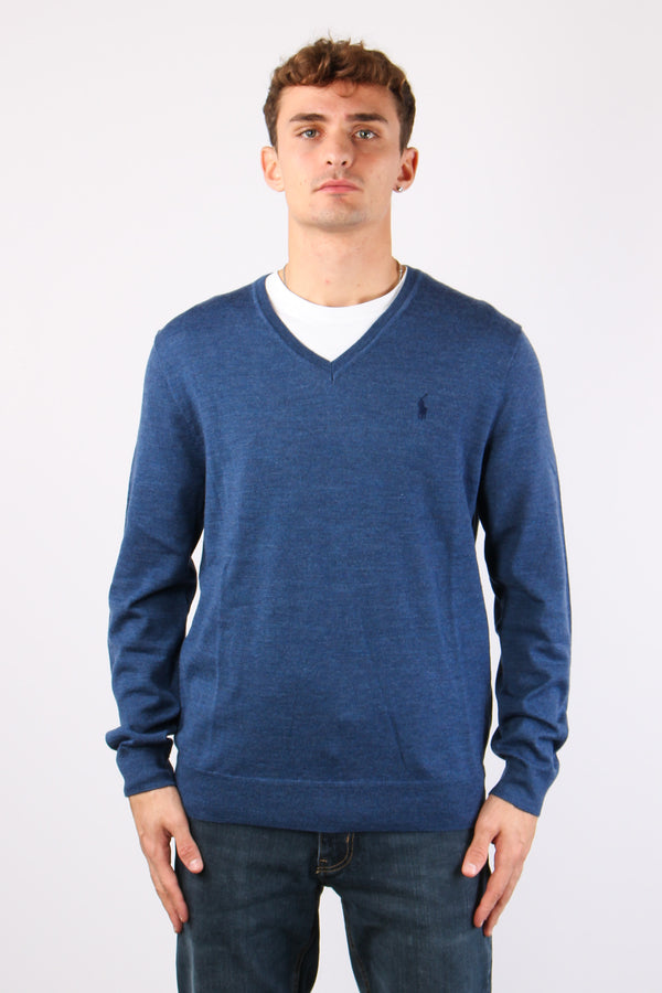 Maglia Scollo V Merinos Rustic Navy