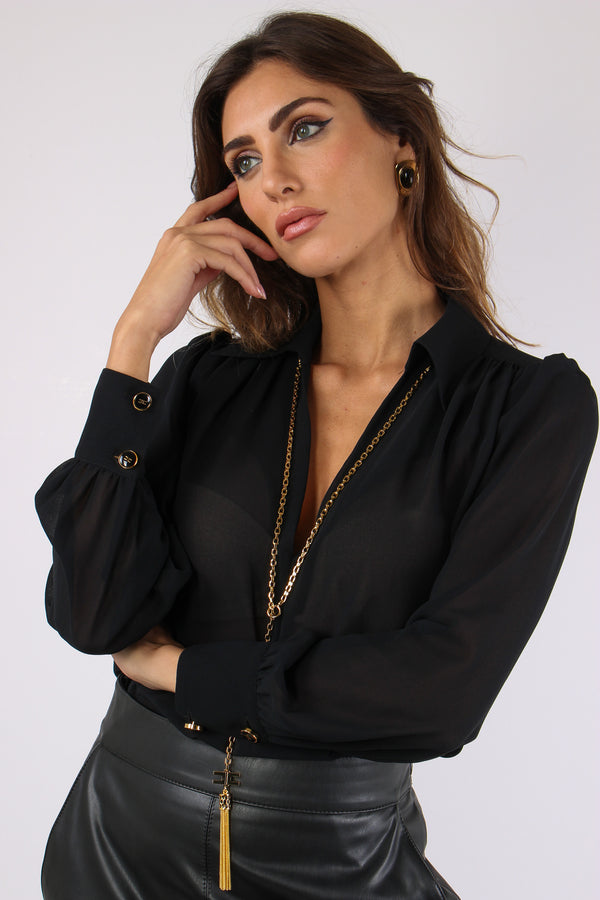 Camicia Collana Nero-2