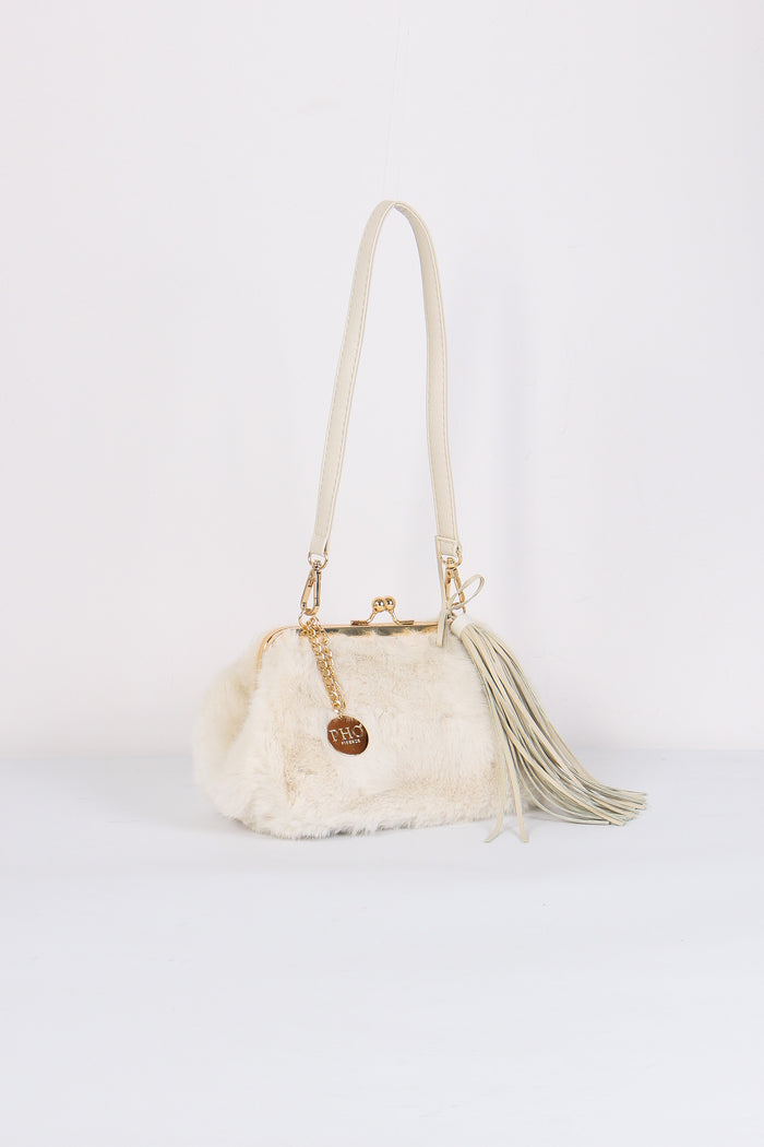 Pochette Ecopelliccia Pon Pon Panna-10