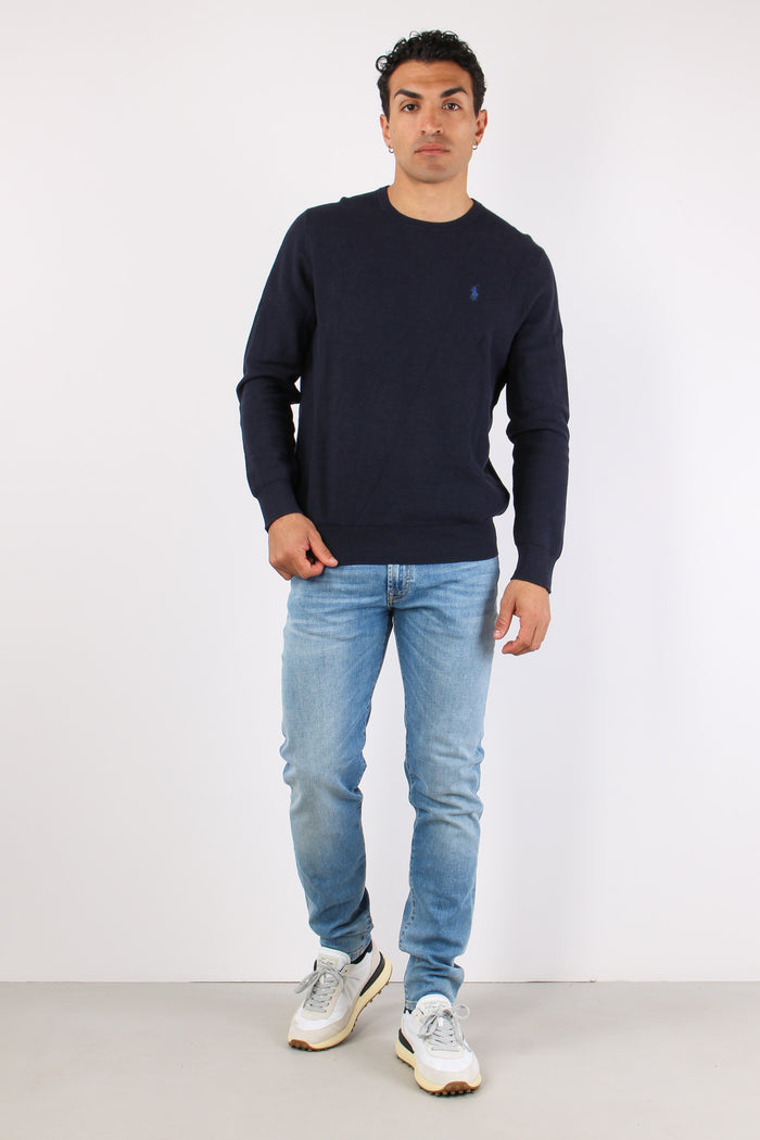 Maglia Girocollo Nido Dape Navy-5